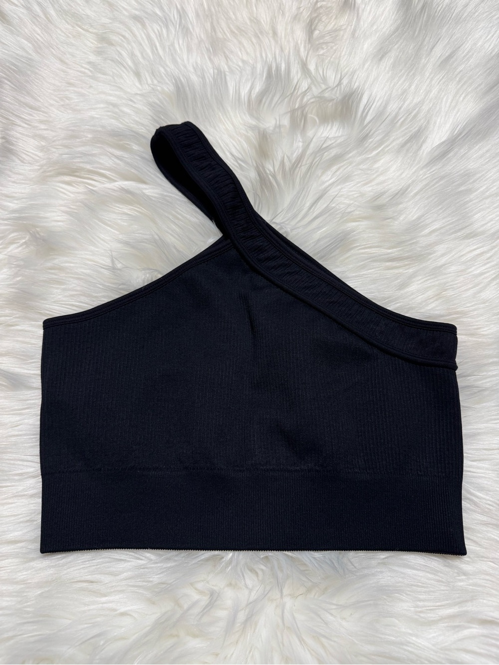 Women's Cobalt Black Spandex Crop Bra Top Large Excellent Condition